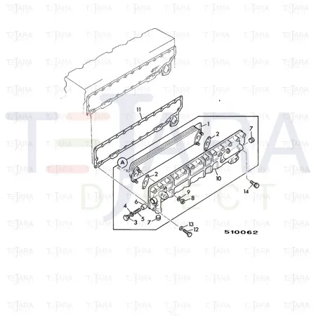 JCB Part No.# 02/801535, COOLER OIL ASSEMBLY - JCB Spare Parts