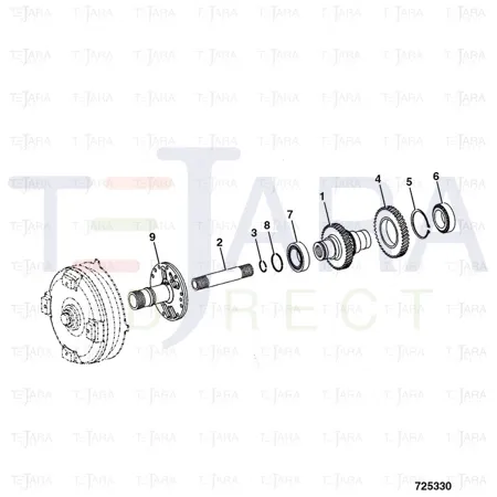 JCB Part No.# 04/600686, STATOR SHAFT - JCB Spare Parts