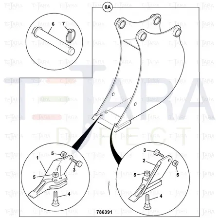 JCB Part No.# 1305/0714Z, SET 3/4UNFx2 HT - JCB Spare Parts