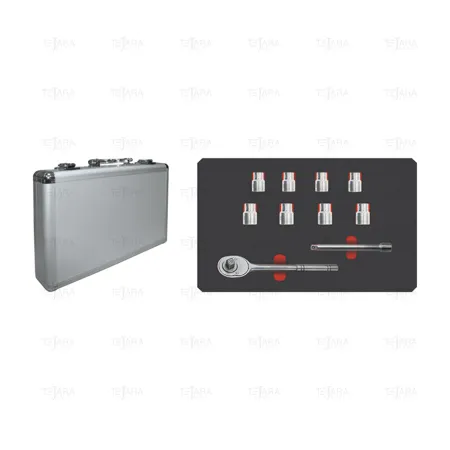 SET OF 10 SOCKETS WRENCHES 1/4" TITANIUM - EGA Master