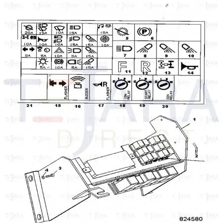 JCB Part No.# 40/302204, Relay Head Light - JCB Spare Parts