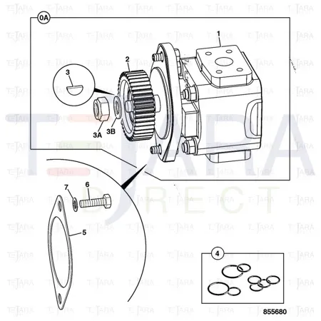 JCB Part No.# 20/925605, RTFL HYDRAULIC PUMP 444 E - JCB Spare Parts