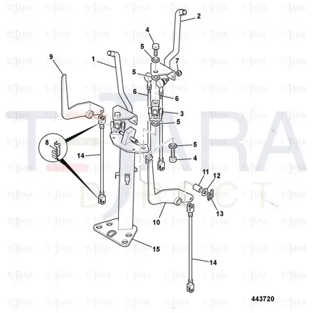 JCB Part No.# 335/05288, WA L/H LEVER diag.pattern - JCB Spare Parts