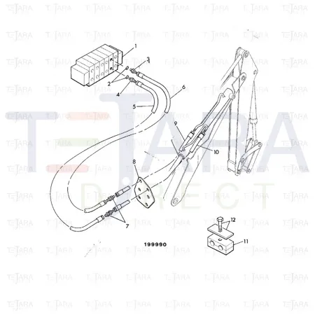 JCB Part No.# 612/30800, HOSE - JCB Spare Parts