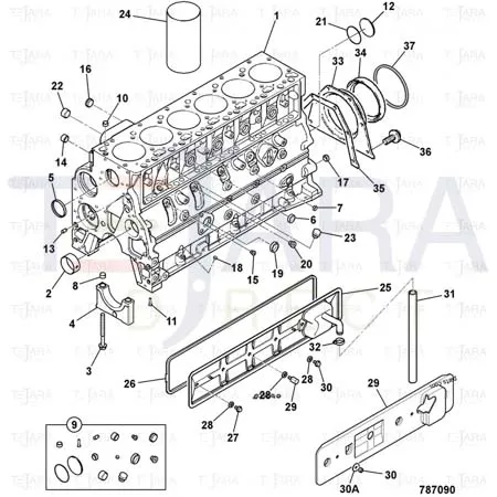 JCB Part No.# 02/911543, Cover cover, rear - JCB Spare Parts