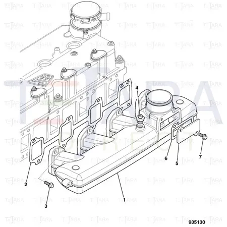 JCB Part No.# 320/05550, GASKET.INTAKE MANIFOLD - JCB Spare Parts