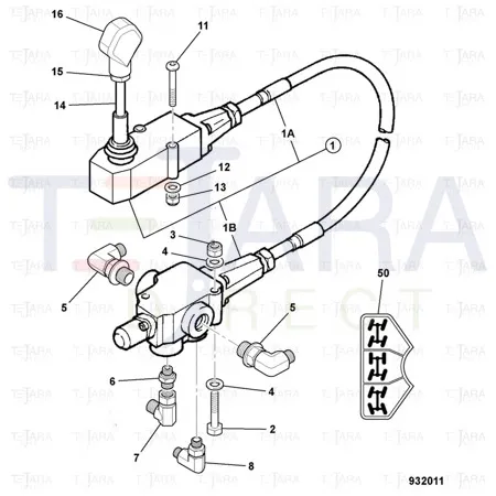 JCB Part No.# 332/E9615, STEER MODE VALVE - JCB Spare Parts