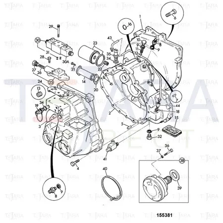 JCB Part No.# 25/105200, VALVE -SOLENOID-3 WAY-END - JCB Spare Parts