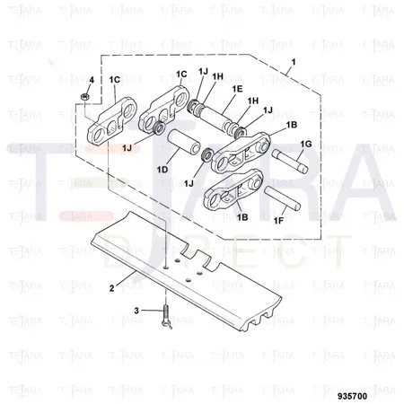 JCB Part No.# 332/D5955, Link left - JCB Spare Parts
