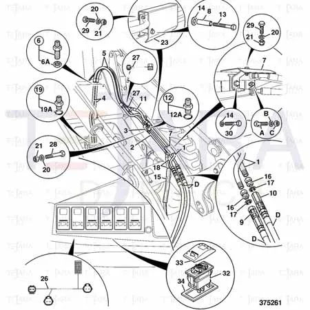 JCB Part No.# 2401/0510, O-RING - JCB Spare Parts