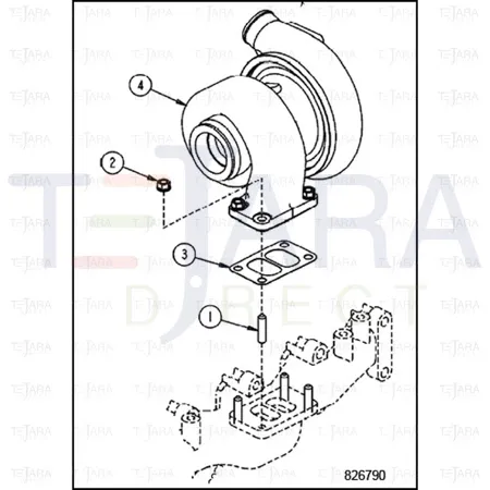 JCB Part No.# 332/Y3308, Nut Hexagon F - JCB Spare Parts