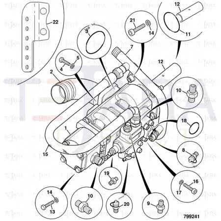 JCB Part No.# 335/12135, WA PUMP OUTLET PIPE - JCB Spare Parts