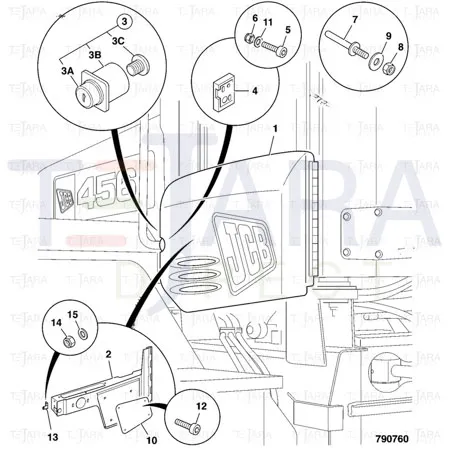 JCB Part No.# 826/11340, PAN HEAD SCREW M - JCB Spare Parts