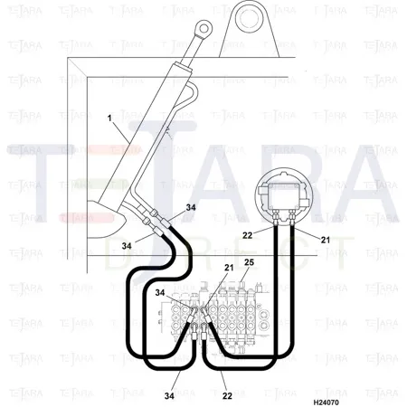 JCB Part No.# 25/221043, VALVE, ASSEMBLY 9-SPOOL - JCB Spare Parts