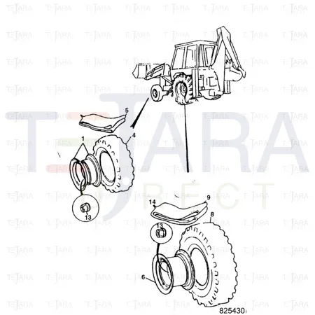 JCB Part No.# 40/301925, TUBE - JCB Spare Parts