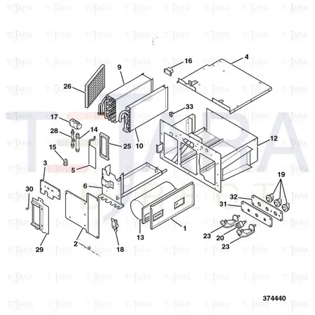 JCB Part No.# 30/925352, CORE,EVAPORATOR - JCB Spare Parts