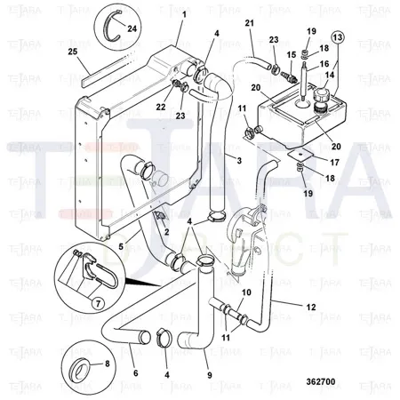 JCB Part No.# 477/00549, Stud M8 x 178 - JCB Spare Parts