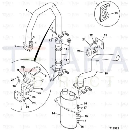 JCB Part No.# 243/20360, EXHAUST JOINT - JCB Spare Parts