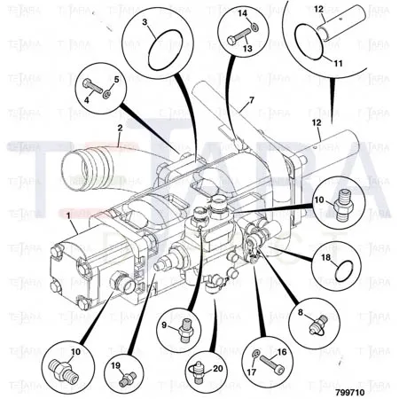 JCB Part No.# 335/09582, Pipe Outlet W.A - JCB Spare Parts