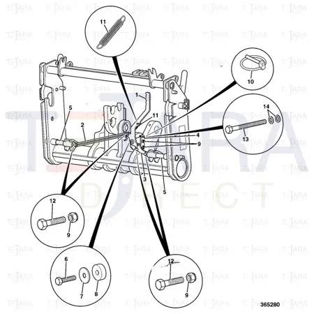JCB Part No.# 335/01981, PIN PIVOT W.A.. - JCB Spare Parts