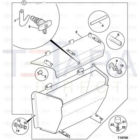 JCB Part No.# 335/06663, WA LID toolbox - JCB Spare Parts
