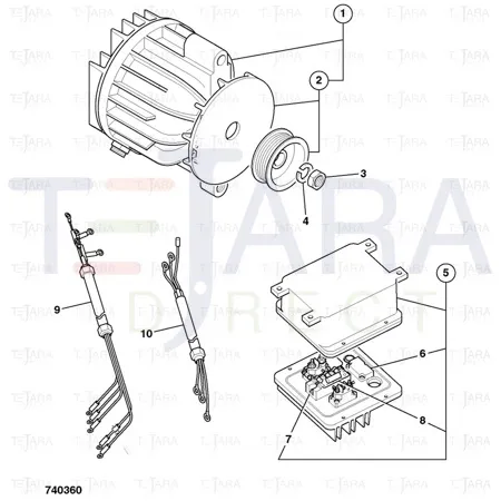 JCB Part No.# 1612/2059, ADAPTOR G1/4AxG3/8 M/F - JCB Spare Parts