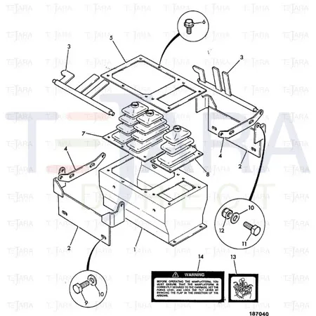 JCB Part No.# 157/25404, (P) GAITER.BLACK.SINGLE LEVER - JCB Spare Parts