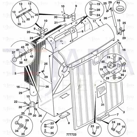 JCB Part No.# 1370/0202D, THIN NUT M8 - JCB Spare Parts