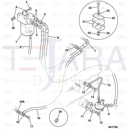 JCB Part No.# 32/914200, FUEL SEDIMENTER 456 - JCB Spare Parts