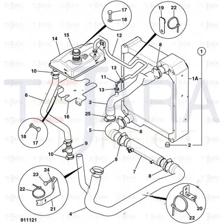 JCB Part No.# 834/11151, HOSE - VENT - JCB Spare Parts