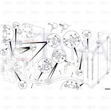 JCB Part No.# 25/222201, VALVE CHECK - JCB Spare Parts