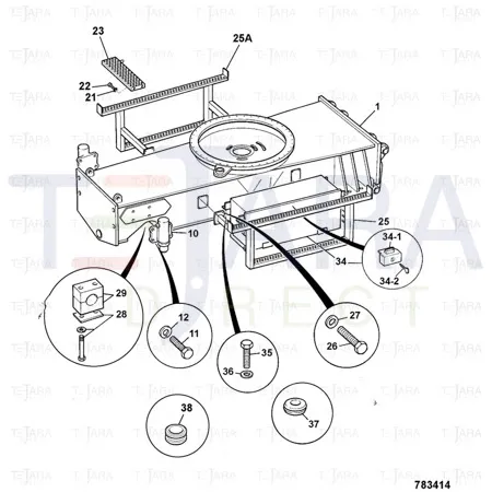 JCB Part No.# 332/J8828, TOOLBOX LATCH - JCB Spare Parts