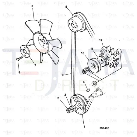JCB Part No.# 30/925410, FAN 4 BLADE 14 INCH - JCB Spare Parts