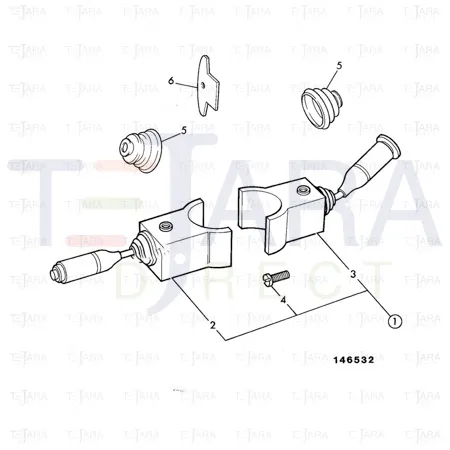 JCB Part No.# 701/44200, R/H COLUMN SWITCH 2+INT (T3) - JCB Spare Parts