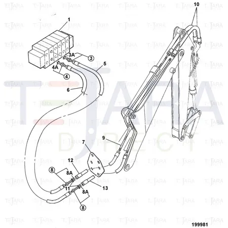 JCB Part No.# 612/31400, HOSE - JCB Spare Parts