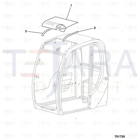 JCB Part No.# 331/36330, LEXAN TOP SCREEN(TIM-113178) - JCB Spare Parts