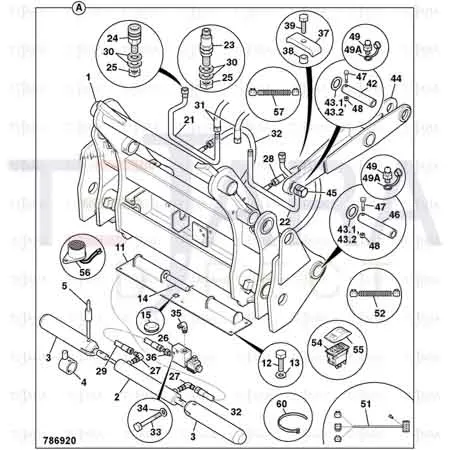 JCB Part No.# 701/58834, SWITCH ACTUATOR INDICATOR - JCB Spare Parts
