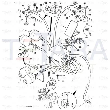 JCB Part No.# 629/21700, HOSE - JCB Spare Parts