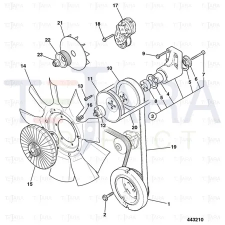 JCB Part No.# 02/911441, DAMPER VIBRATION - JCB Spare Parts