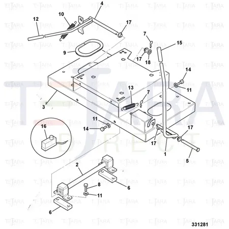 JCB Part No.# JHN0210, LEVER LOCK - JCB Spare Parts