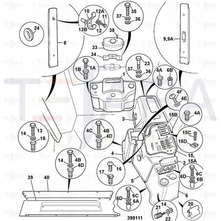 JCB Part No.# 823/00516, WASHER NYLON M6 - JCB Spare Parts