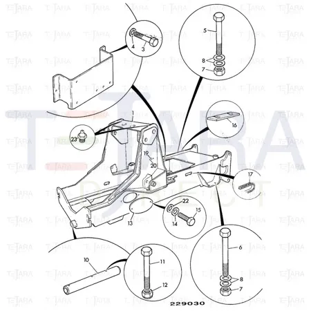 JCB Part No.# 826/01646, NUT RIVET M8 - JCB Spare Parts