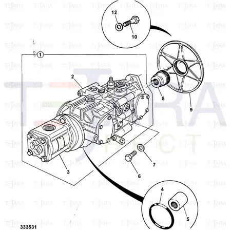 JCB Part No.# 20/925247, Pump - JCB Spare Parts