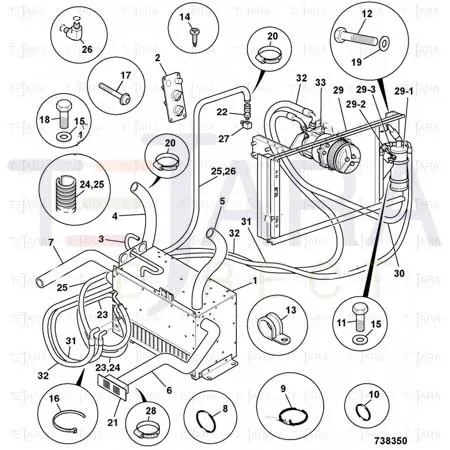 JCB Part No.# 30/925618, CONDENSER ASSY - JCB Spare Parts