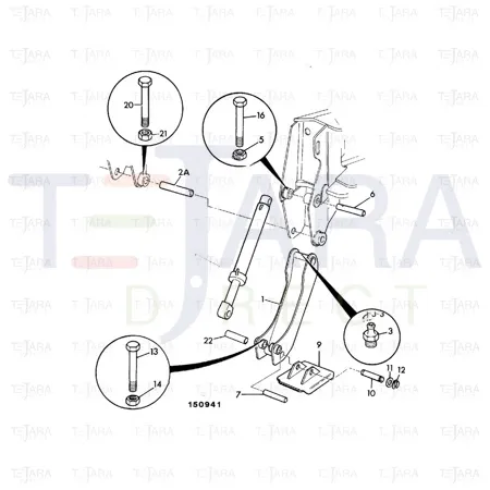 JCB Part No.# 1208/0032, BUSH-SPRING STEEL - JCB Spare Parts