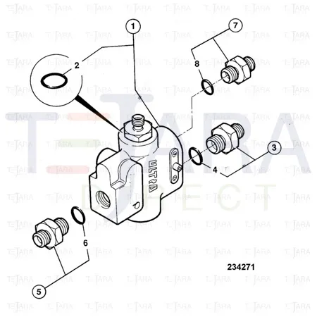 JCB Part No.# 35/901800, PRIORITY VALVE - JCB Spare Parts