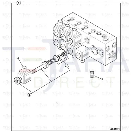 JCB Part No.# 25/222885, Valve 8 station so - JCB Spare Parts