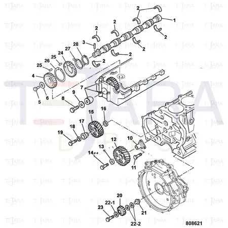 JCB Part No.# 02/801215, Bolt idler gear - JCB Spare Parts