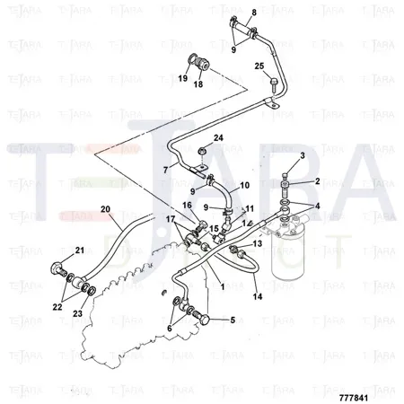 JCB Part No.# 17/916201, VALVE -OVERFLOW - JCB Spare Parts