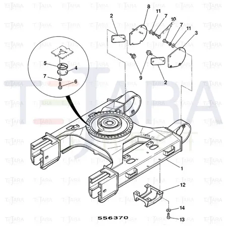 JCB Part No.# 331/22432, W.A. TRACK GUIDE - JCB Spare Parts